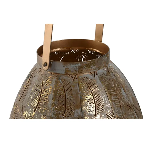 Vista 3 de Set de Portavelas Home ESPRIT Dorado Metal 25 x 25 x 28 cm (3 Unidades)