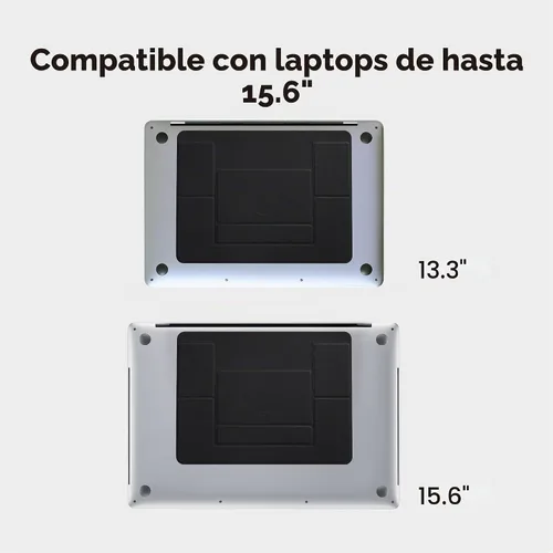 Vista 4 de MOFT Adhesive Laptop Stand, Foldable &Portable Laptop Riser for Mobile Work Negro