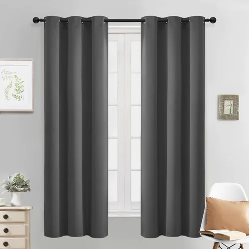 Vista 122 de Yakamok Cortinas opacas para dormitorio, aislamiento térmico, cortinas de oscurecimiento de habitación para sala de estar, juego de 2 paneles