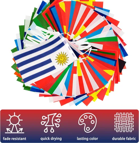 Vista 4 de Banderín de bandera de América Latina de 21 países, mini banderines pequeñas banderines banderines, banderas latinas para el mes hispano patrimonio