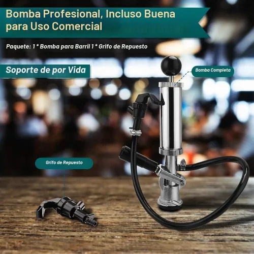Vista 7 de FERRODAY Bomba del partido del grifo del barril de cerveza de 4", bomba