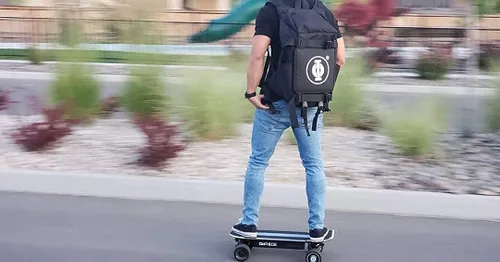 Vista 8 de GoRide Sling Single Strap Eléctrico Longboard Monopatín Mochila Portador con Soporte para Laptop