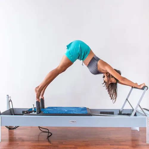Vista 6 de Pilates Reformer - Tapete para máquina reformador, antideslizante, ligero, plegable, lavable, para gimnasio, fitness, color azul