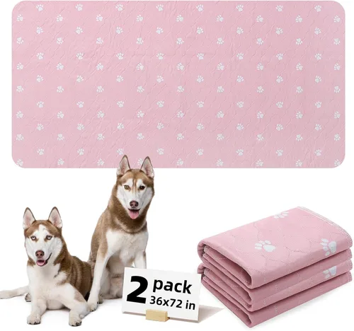 Vista 28 de PUPTECK Almohadillas lavables para orina para perros – Almohadillas impermeables reutilizables de entrenamiento para cachorros – Tapete de parto