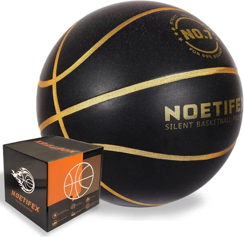 Vista 15 de Balón de baloncesto silencioso con peso de 580g mejorado, balón de entrenamiento interior de alta densidad y silencioso con caja de regalo
