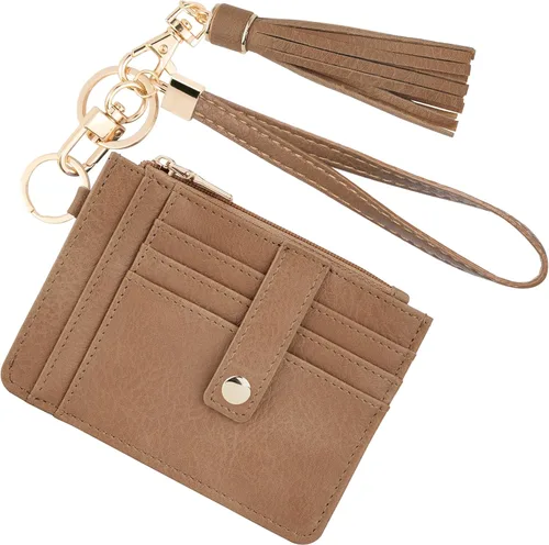 Vista 33 de KNGITRYI Billeteras pequeñas de pulsera para mujer RFID para tarjetas de crédito, cartera con llavero, cartera para tarjetas de crédito