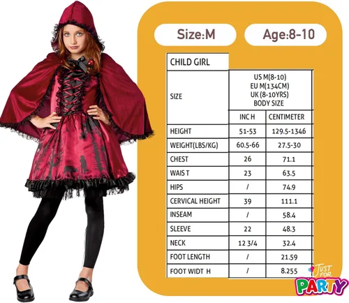 Vista 5 de Disfraz de Caperucita Roja para Niña, Tamaño Infantil