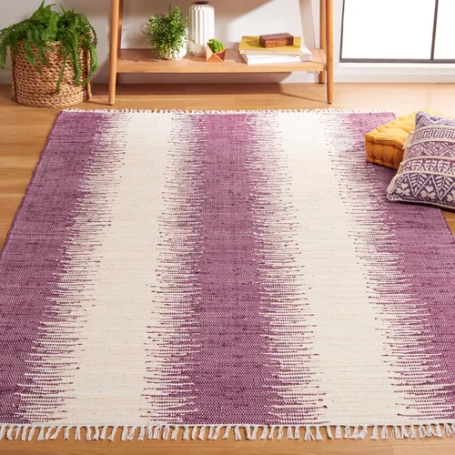 Vista 18 de Alfombra de algodón tejido a mano, color azul. Colección Montauk MTK751A, de Safavieh, Algodón, Azul