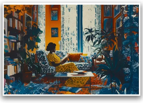 Vista 22 de Arte de pared de mujer negra, arte de pared de niña negra, póster moderno de pintura al óleo, retrato femenino vintage, afroestadounidense, sexy