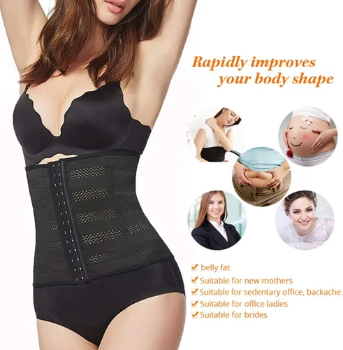 Vista 2 de Entrenador de cintura para pérdida de peso, entrenamiento deportivo, moldeador de cuerpo, quemador de grasa de abdomen, corsé de reloj de arena
