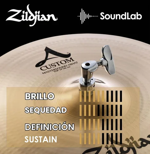 Vista 5 de Zildjian A20550 14" A Custom Mastersound Hi-Hats Platillos