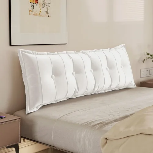Vista 30 de WOWMAX Almohada rectangular para cabecero, almohada para respaldo de cama, almohada para sentarse en la cama, almohada de apoyo para la espalda