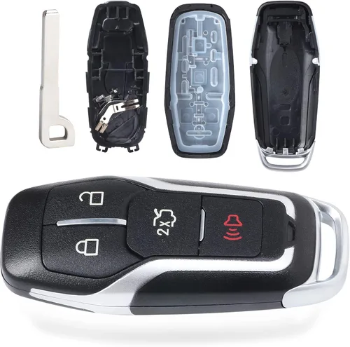 Vista 4 de Keymall Funda para llavero remoto para Ford Edge/Explorer/Fusion/Mustang para Lincoln MKC/MKX (ID de FCC: M3N-A2C31243300 Nro. de pieza: 164-R8108)