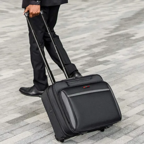 Vista 6 de Alpine Swiss Maletín con ruedas para laptop con ruedas para llevar durante la noche, cuaderno de hasta 15.6 pulgadas, lleva archivos de tamaño legal