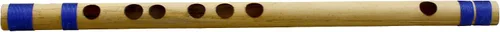 Vista 2 de Flauta de bambú profesional indio bansuri (una melodía) transversal 12 pulgadas instrumento musical de viento de madera