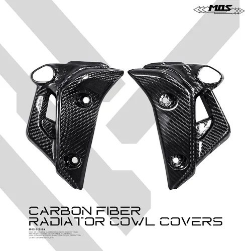 Vista 4 de Cubiertas de cubierta de radiador de fibra de carbono compatibles con Yamaha MT-07 2021