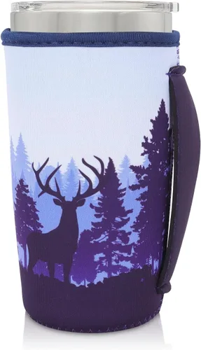 Vista 33 de Fundas Aislantes de Neopreno Portavasos con Asa para Vasos Tumbler de 20oz, Funda Reutilizable para Café Helado Para Tazas de Café de 30oz - 32oz
