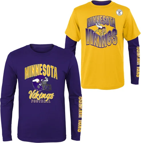 Vista 10 de NFL Conjunto de 3 Camisetas y Camisas de Manga Larga para Niños y Jóvenes 8-20, Colores del Equipo del Día del Juego