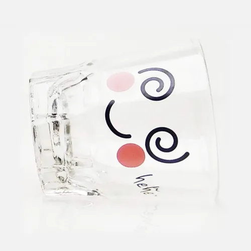 Vista 6 de LENITH ] Juego de vasos de chupito coreanos Soju, 1.7 onzas, vidrio transparente con carácter, vidrio en forma de corazón para whisky, tequila
