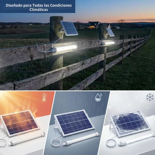 Vista 2 de Luces solares de gallinero con temporizador, luces solares para cobertizos, luz de tienda al aire libre 2 Pack, IP66 Waterproof & 16.4ft Cord