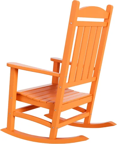 Vista 7 de WestinTrends Malibu - Mecedora para exteriores/patio, color naranja