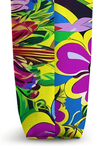 Vista 3 de Retro Flower Hippie Daisy 60s 70s Aesthetic Flowery Tote Bag
