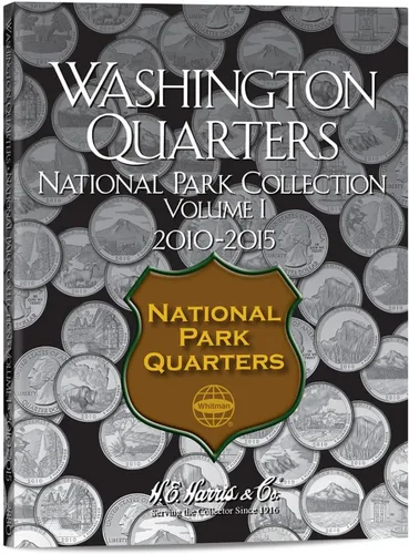 Vista 12 de H.E. Harris & Co. Carpeta de monedas del cuarto del Parque Nacional de Washington de EE. UU. Volumen 2 2016 – 2021 P & D # 2881