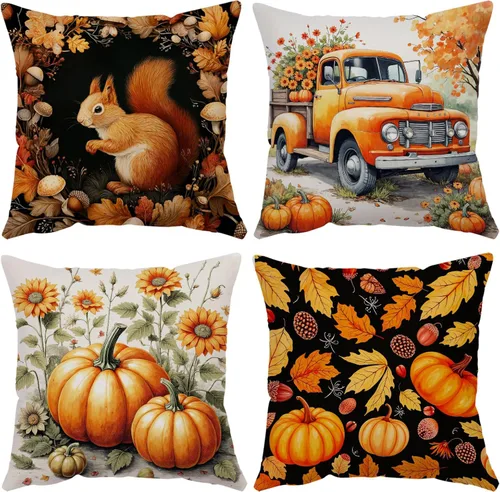 Vista 16 de Fundas de Almohada Feliz Navidad 12x12 Juego de 4 Fundas de Almohada de Terciopelo de Navidad Rosa Navidad Invierno Vacaciones Fundas de Almohada