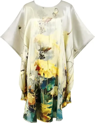 Vista 22 de Pijama de seda 100% para mujer, batas de baño de seda para mujer, batas de kimono de seda, batas de baño con mangas de muñeca, estampado floral