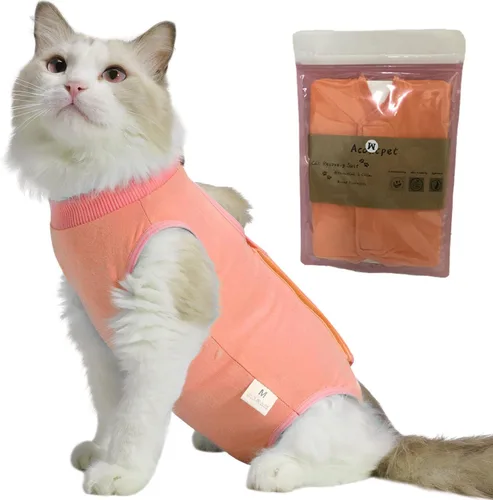 Vista 8 de Traje de recuperación para gatos, enterizo para gatos después de la cirugía, esterilización quirúrgica, heridas abdominales, enfermedades