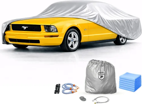 Vista 16 de Funda de coche para Ford Mustang 1ª generación (1964-1973), resistente a los arañazos, cubierta de interior de satén negro, material ultra suave