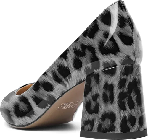 Vista 7 de SHOWFOREST Zapatos de tacón medio grueso para mujer, con puntera puntiaguda, de 2.5 pulgadas