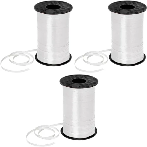 Vista 30 de PMU Tira de cinta rizadora negra de 500 yardas x 3/16 pulgadas para envolver regalos, decoración de cumpleaños, celebraciones, fiestas, accesorios