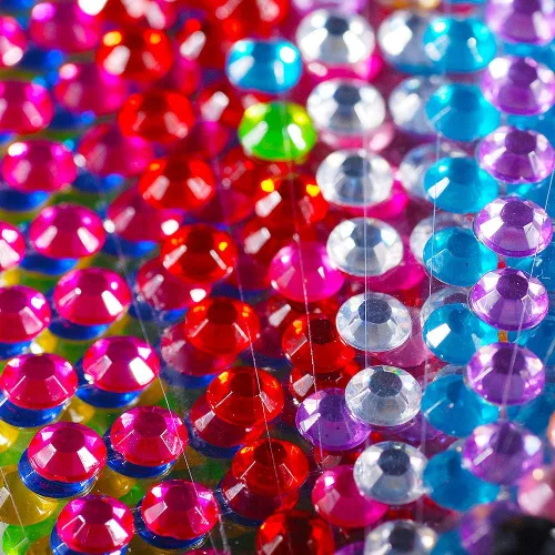 Vista 7 de Hisenlee 3120 calcomanías autoadhesivas de diamantes de imitación de 0.236 pulgadas de diámetro, calcomanías de gemas de cristal acrílico
