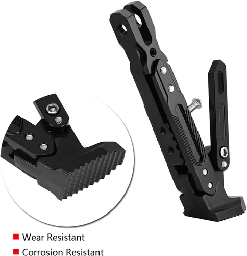 Vista 6 de EVGATSAUTO Soporte para motocicleta, aleación de aluminio CNC, negro, trasero, compatible con motocicleta
