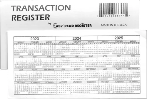 Vista 3 de Registro de chequera, fabricado en los EE. UU., Registros de cheques para registros personales y de transacciones en blanco para bancos personales