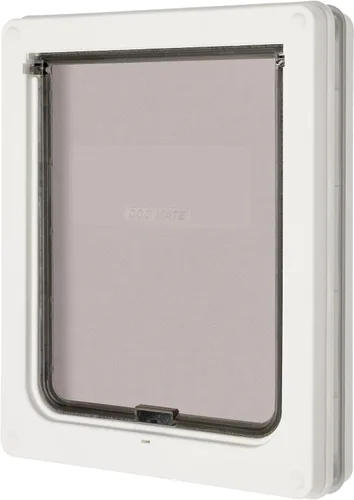 Vista 8 de Dog Mate - Puerta grande para perros grandes, panel de bloqueo robusto, color blanco