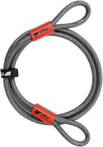 Vista 10 de BV Cable de seguridad resistente de 15 pies con bucles, cable de acero trenzado resistente a los cortes, versátil y resistente a la intemperie, Par
