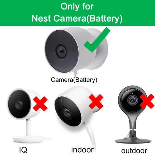Vista 2 de iTODOS Cable de carga resistente a la intemperie de 10 pies/3m para Google Nest Cam al aire libre o interior, batería - Cable de alimentación