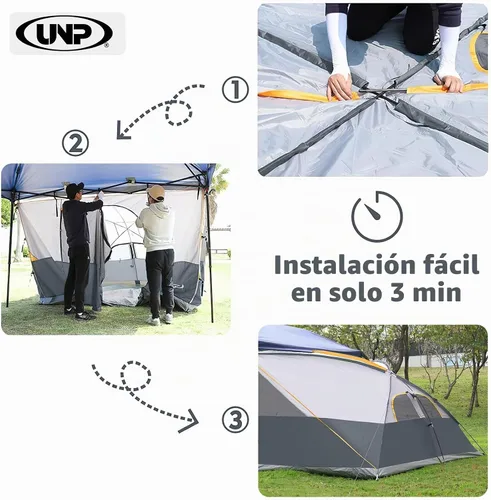Vista 5 de UNP Cube Tent for Camping, 10x10 Pop Up Canopy Attachment