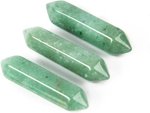 Vista 10 de YGLINE Juego de varitas de cristales curativos, piedras preciosas de cristal Reiki, piedra de chakra, prisma facetado puntiagudo, terapia