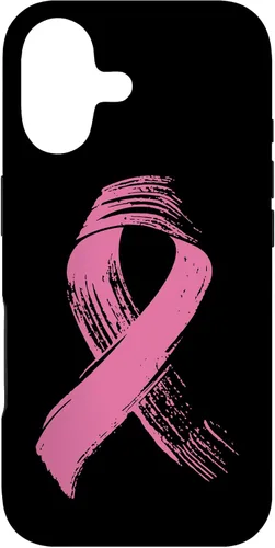 Vista 32 de iPhone 16 Cinta Rosa Cáncer de Mama - Estuche de Concientización sobre el Cáncer de Mama