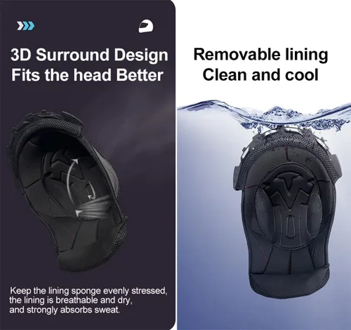 Vista 4 de Casco abatible de cara completa para motocicleta, casco integrado con Bluetooth, aprobado por DOTECE, cascos modulares de motocross, múltiples