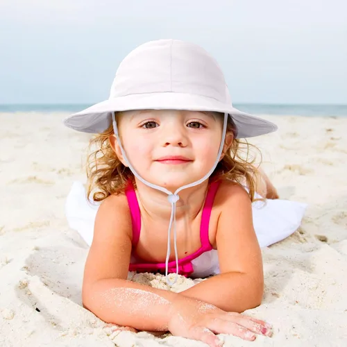 Vista 3 de SimpliKids Sombrero de sol para niños pequeños 50+ UPF de ala ancha con protección solar