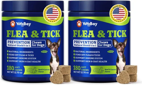 Vista 10 de Prevención de pulgas y garrapatas para perros masticables, píldoras orales para pulgas, suplemento para perros