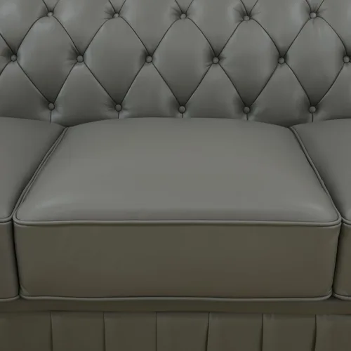 Vista 7 de Sofá seccional en forma de L, conjunto de sofás de cuero, sofá grande de piel de vaca con sillón reclinable a la izquierda, adecuado para oficina