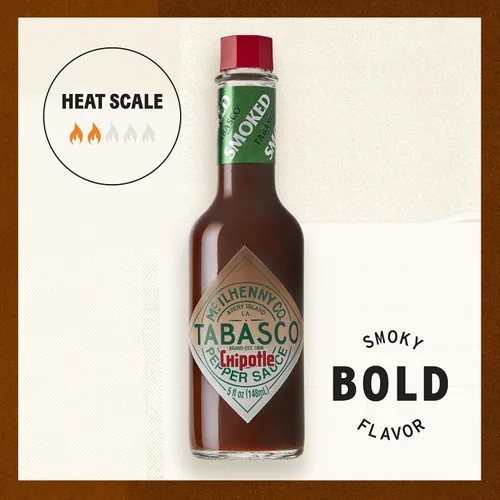 Vista 4 de TABASCO Brand Chipotle - Salsa de pimiento picante, salsa picante media, paquetes de salsa picante de una sola porción, ahumada y suave, fácil