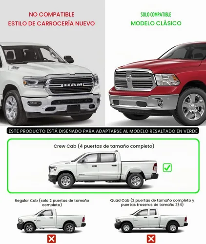 Vista 2 de APS - Estribo iBoard para camioneta Dodge RAM Crew Cab 4 de tamaño completo