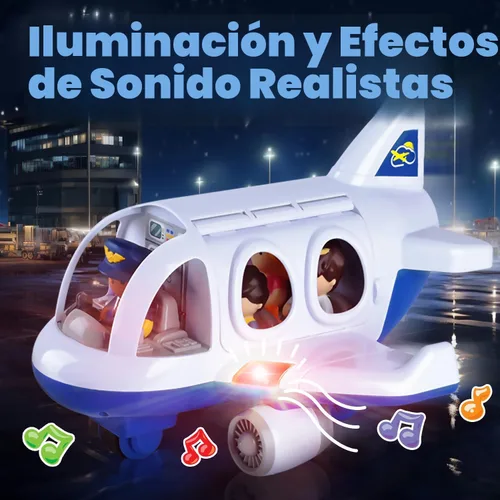 Vista 5 de Juguetes de avión PLAY para niños - Juguetes de avión para niños pequeños, aviones de viaje para niños de 2 años en adelante con figuras pequeñas