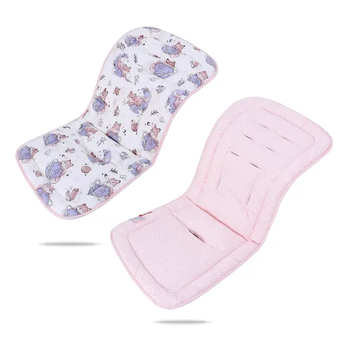 Vista 14 de Cojín para cochecito de bebé, inserto de asiento de automóvil infantil - reversible, universal, transpirable y suave, alfombrilla para cochecito